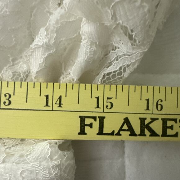 ZACK Dress Womens UK 6 US 2 White Lace Maxi Feminine Romantic Beach Wedding - Picture 9 of 12